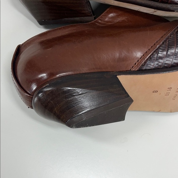 VIA SPIGA Leather Loafer Shoes in Brown Size 8 - Picture 8 of 10